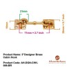 3" Designer Brass Cabin Hook 